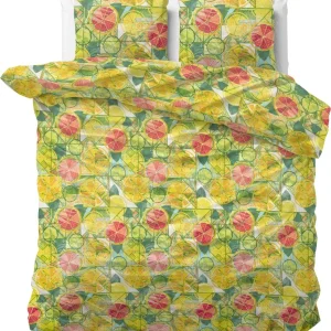 Sleep Elegance - Dekbedovertrekset - Lits-Jumeaux - 240x200/220 + 2 kussenslopen - 60x70 - Fresh Fruits Geel