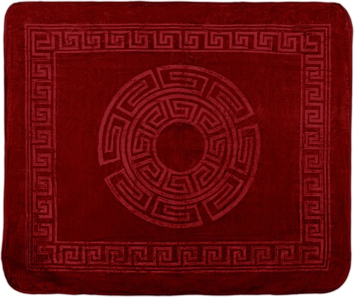 Embossed Zeta - Luxe Bedsprei - Deken - Tweepersoons - Lits Jumeaux - 200x240 - Rood - Afbeelding 6