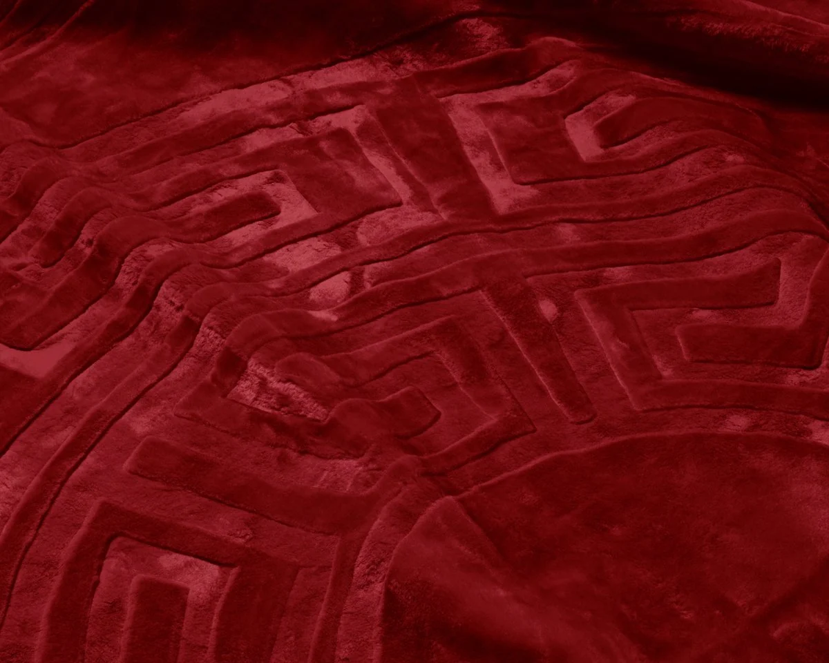 Embossed Zeta - Luxe Bedsprei - Deken - Tweepersoons - Lits Jumeaux - 200x240 - Rood - Afbeelding 5