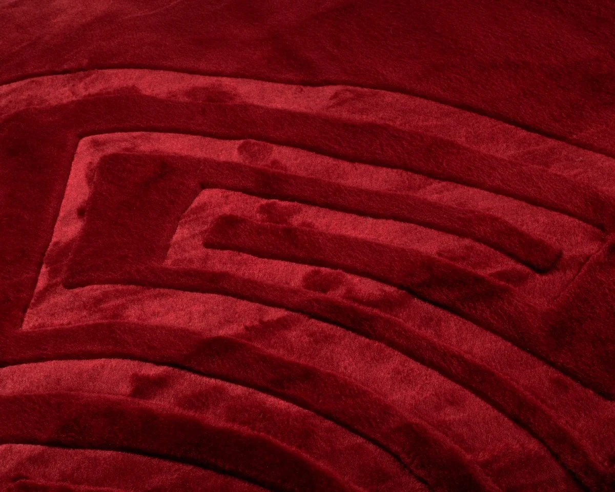 Embossed Zeta - Luxe Bedsprei - Deken - Tweepersoons - Lits Jumeaux - 200x240 - Rood - Afbeelding 3