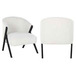 Lounge stoel Mia white bouclé Richmond Interiors