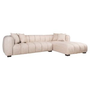 Bank Novaro cream tweed lounge right fire retardant Richmond Interiors