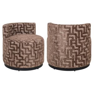 Lounge stoel Franny brown labyrinth Richmond Interiors