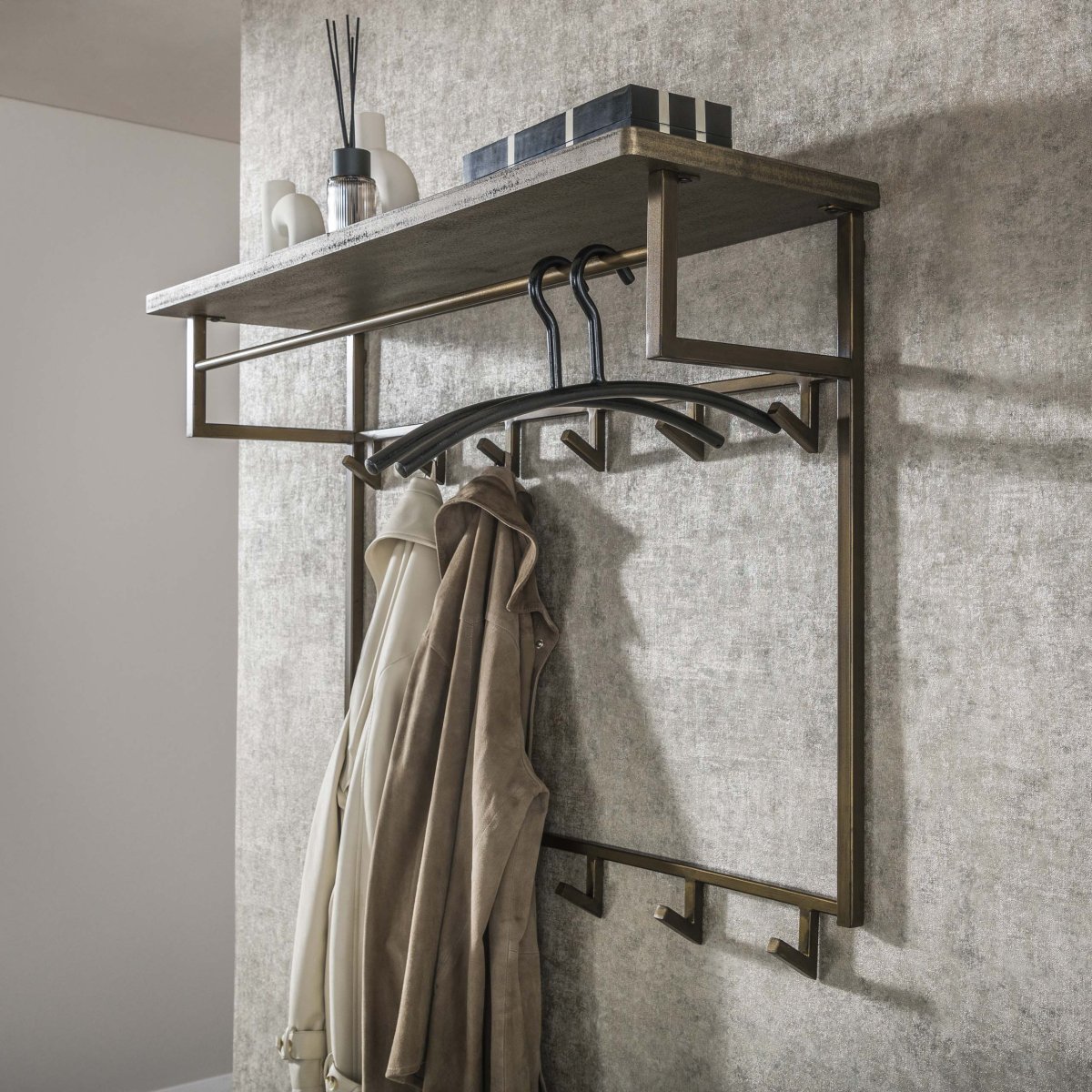 Kapstok Lucien - Antiek Brons - 12 haken - 100 cm - Afbeelding 2