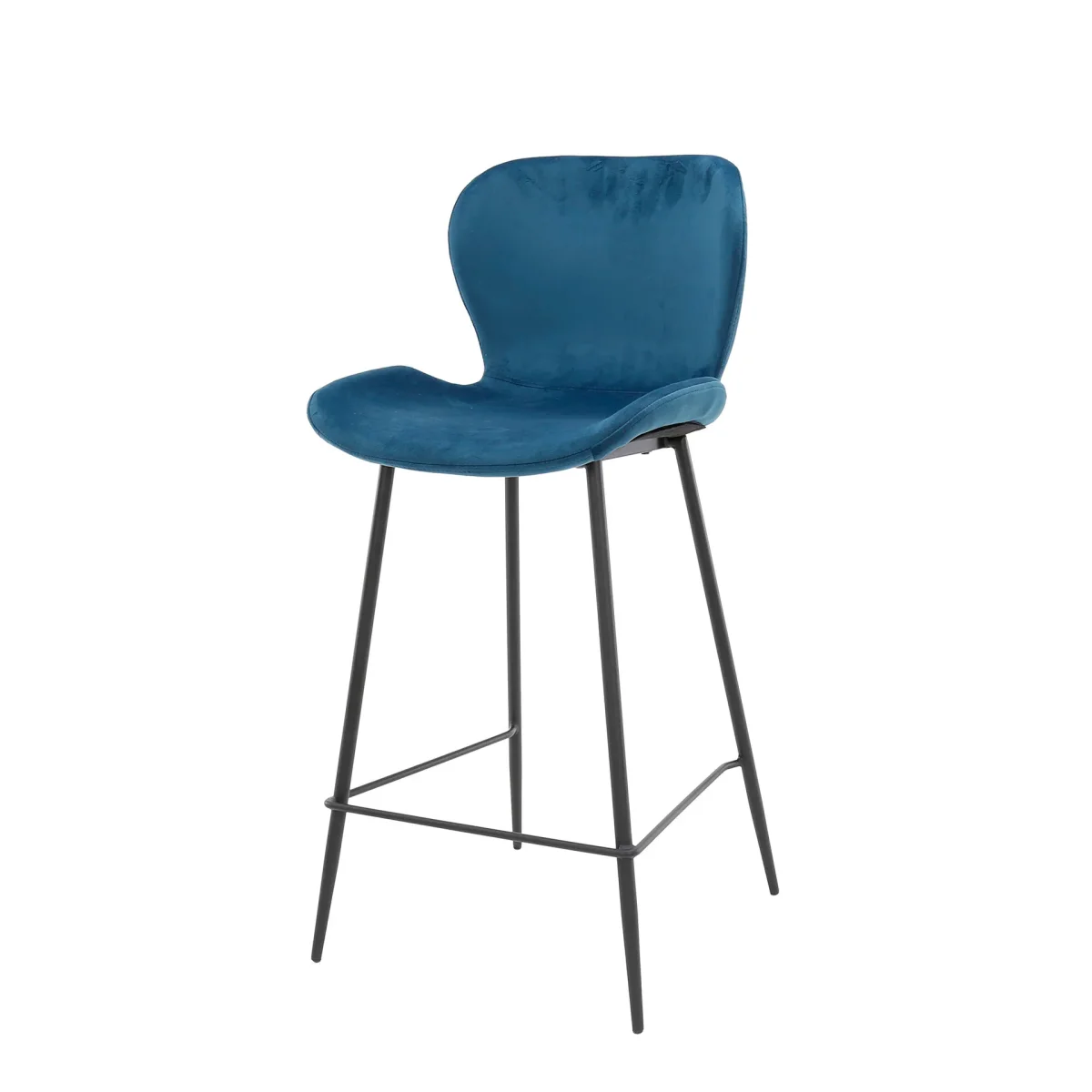Barstoel Sapphire - Blauw - Velvet - Afbeelding 3