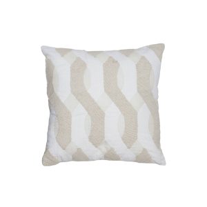 Cushion 45×45 cm BENDIGO beige+gold+white – Light & Living