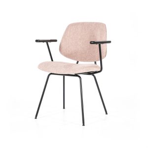 Stoel Lynn met arml – roze fletcher Eleonora