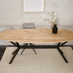 Deens ovale tafel met Rex onderstel