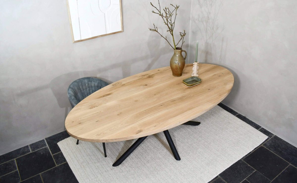 Ovale tafel met rond matrix onderstel - Afbeelding 5