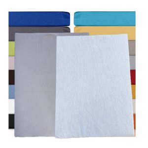Duo Pack Hoeslakens – 2 Stuks 180/160x200 cm –  JERSY Katoen – Grijs & Lichtgrijs