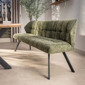 Eetkamerbank Vantage - Groen - Renegade Stof - 180 cm