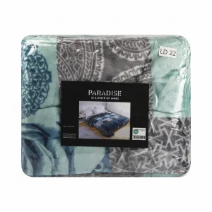Garden rose luxe deken - 240x200 - turquiose