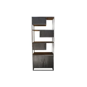 Vakkenkast mangohout zwart 80cm BLKA