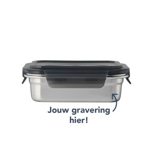 RVS vershouddoos 600 ml met gravering