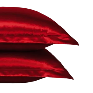 Beauty Silk - Kussenslopen - 60x70 - 2 stuks - Glans Satijn - Rood