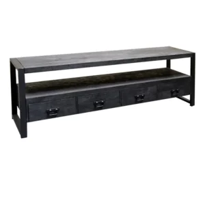 TV-meubel mangohout zwart 180cm BEBR