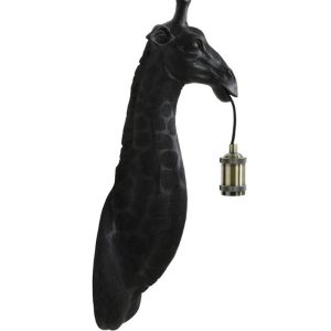 Wandlamp Giraffe zwart