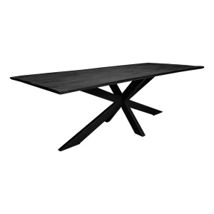 Eettafel tafel zwart mangohout rechthoek