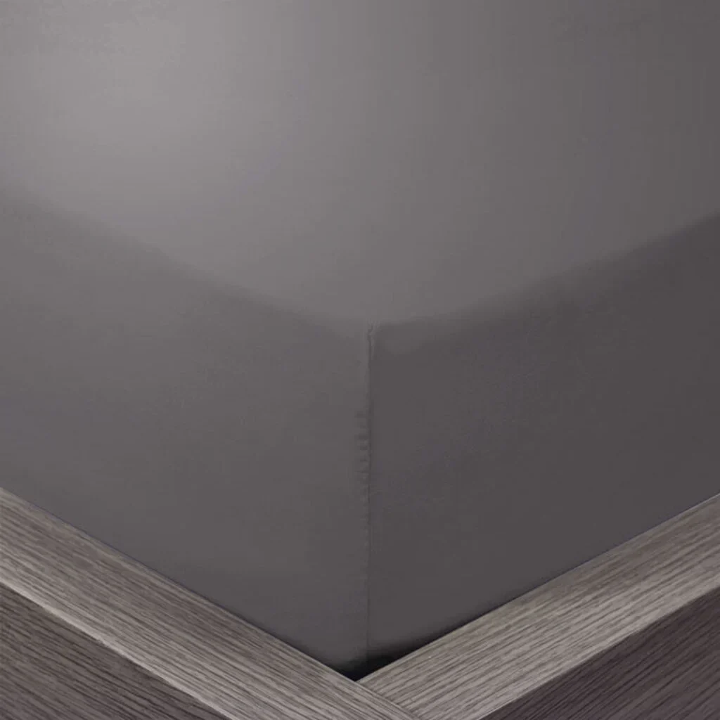 Beau Maison - Hoeslaken - 100% Katoen - 180x200cm - Antraciet - Afbeelding 2
