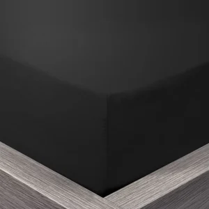 Beau Maison - Hoeslaken - 100% Katoen - 180x200cm - Zwart