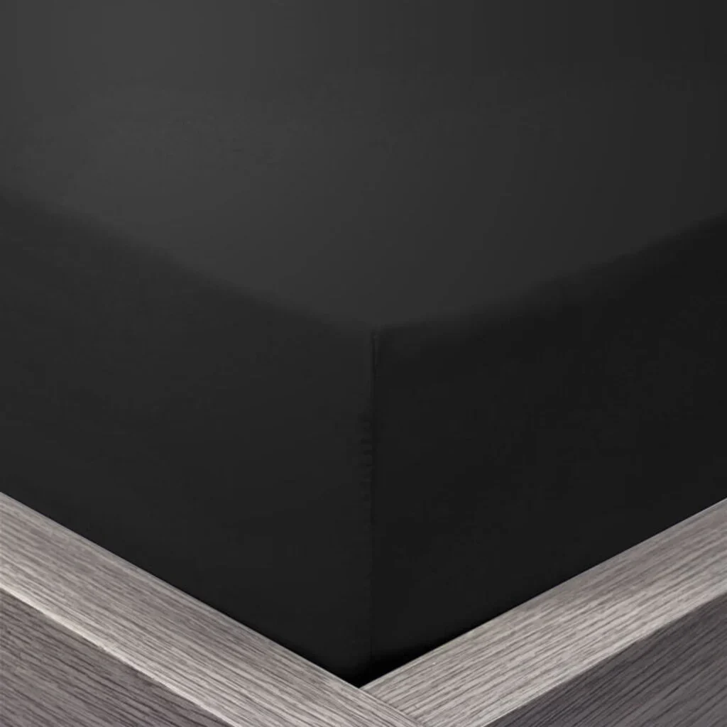 Beau Maison - Hoeslaken - 100% Katoen - 180x200cm - Zwart