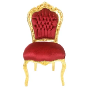 Barok Eetkamerstoel Goud- Bordeaux