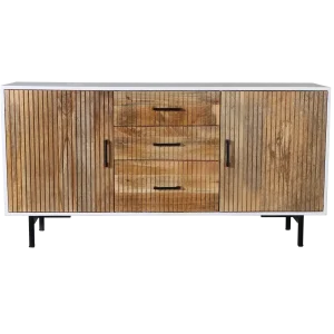Dressoir mangohout 150 cm wit BLMA