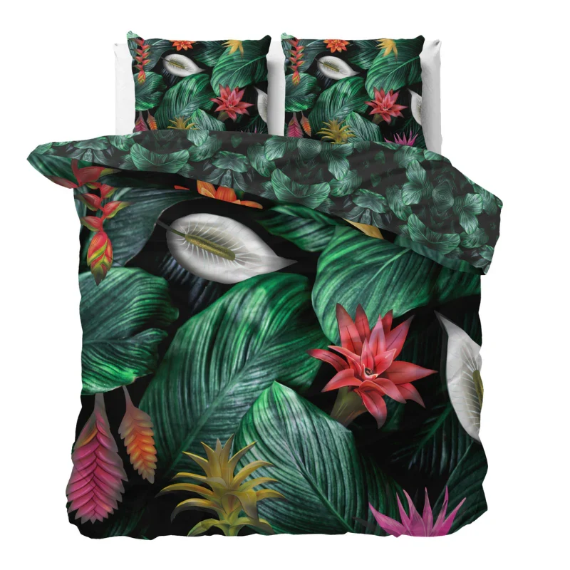 Manilla - Dekbedovertrek - Velvet - 240x200cm - Midnight Jungle - Afbeelding 2