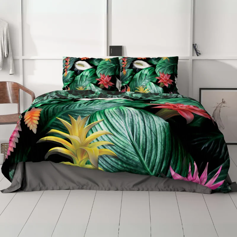 Manilla - Dekbedovertrek - Velvet - 240x200cm - Midnight Jungle - Afbeelding 3