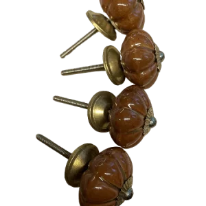 Kastknop - Porselein - Bruin - 4cm - 10 Stuks