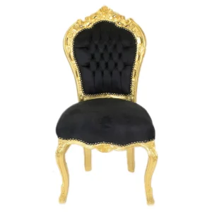Barok Eetkamerstoel Goud-  Zwart