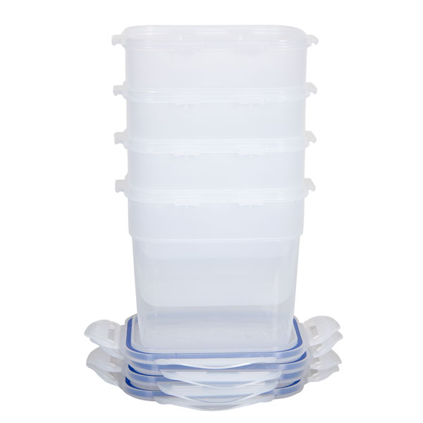 Voordeelverpakking stapelbare vershoudbakjes 1000 ml | 4 stuks - Afbeelding 4