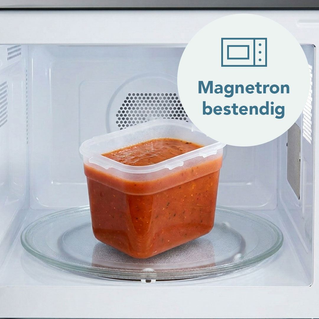 Voordeelverpakking stapelbare vershoudbakjes 1000 ml | 4 stuks - Afbeelding 7
