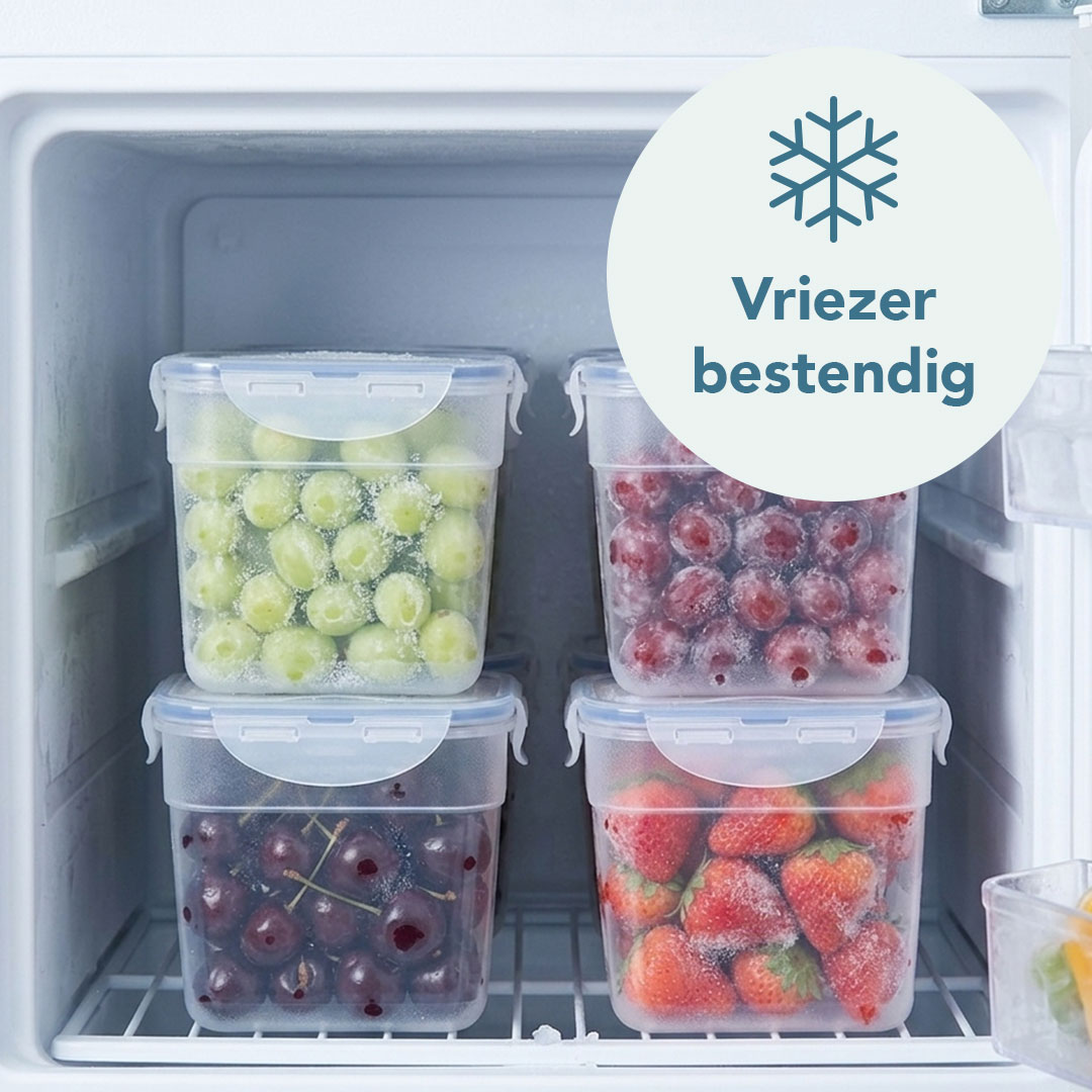Voordeelverpakking stapelbare vershoudbakjes 1000 ml | 4 stuks - Afbeelding 8