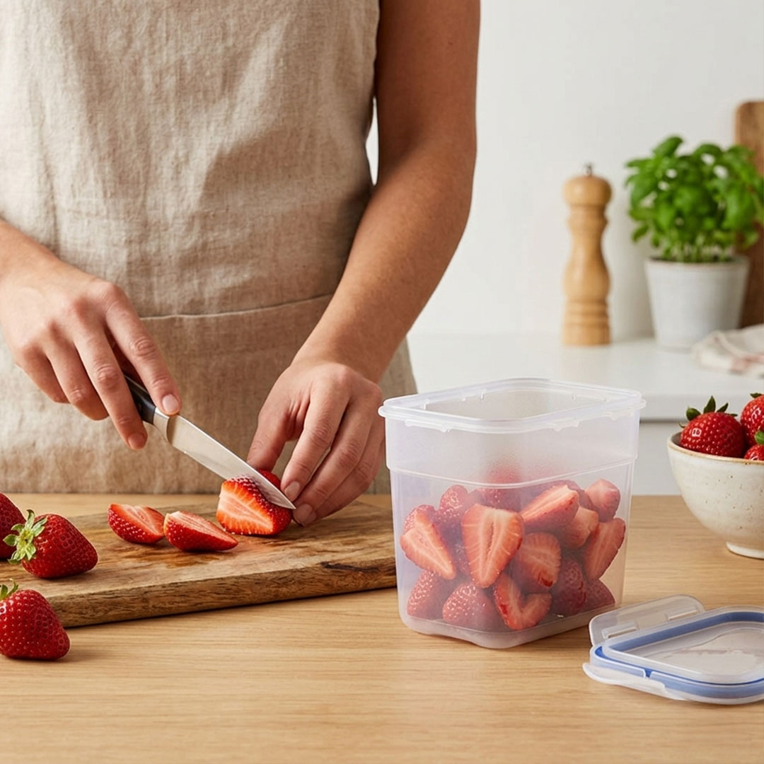 Voordeelverpakking stapelbare vershoudbakjes 1000 ml | 4 stuks - Afbeelding 5