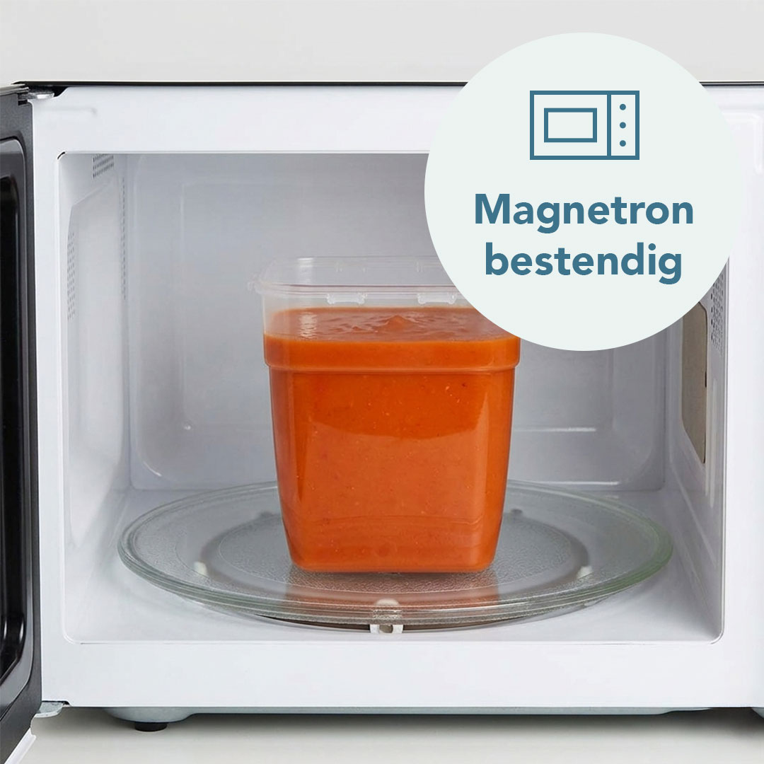 Voordeelverpakking stapelbare vershoudbakjes 1300 ml | 4 stuks - Afbeelding 5