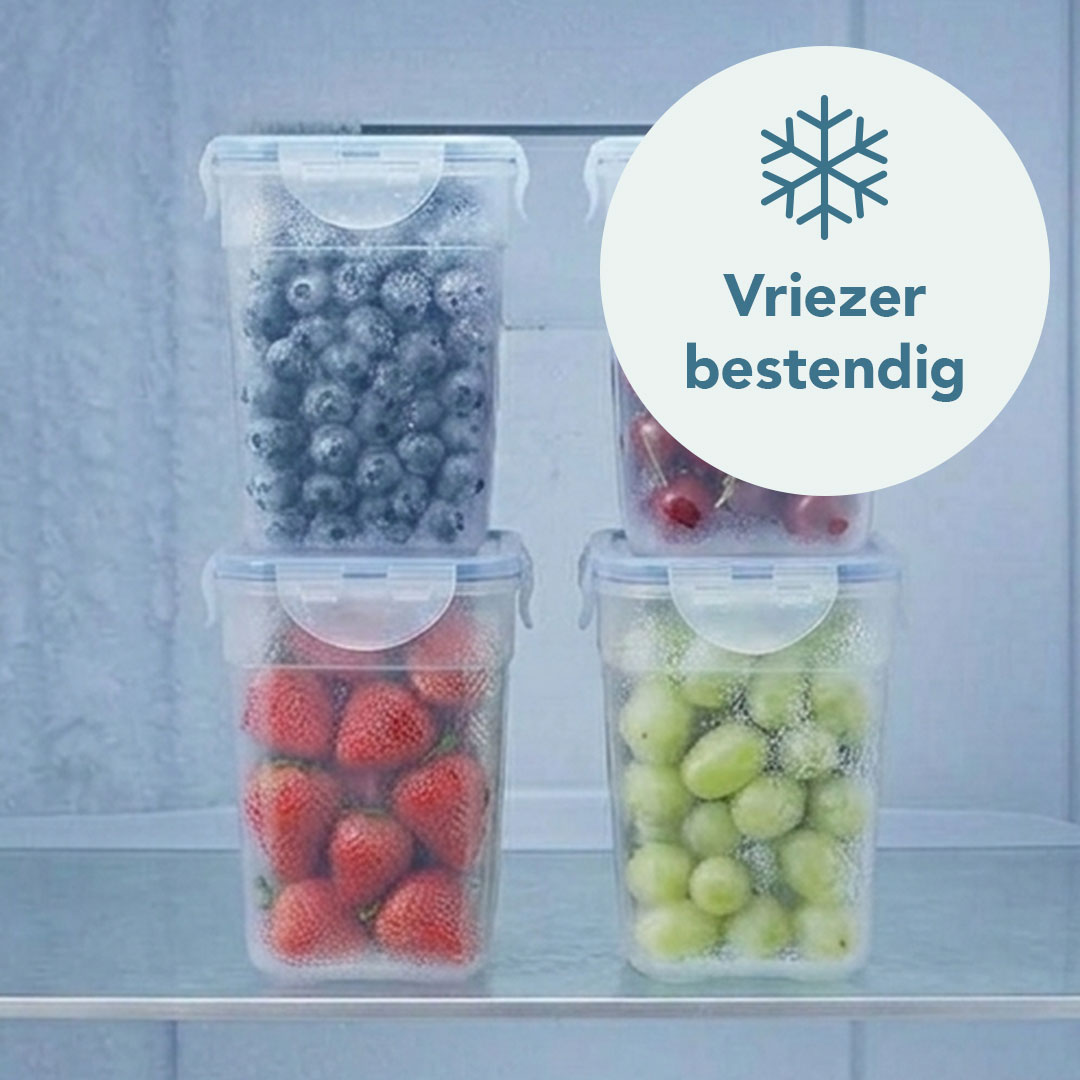 Voordeelverpakking stapelbare vershoudbakjes 1300 ml | 4 stuks - Afbeelding 6