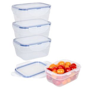 Voordeelverpakking stapelbare vershoudbakjes 550 ml | 4 stuks