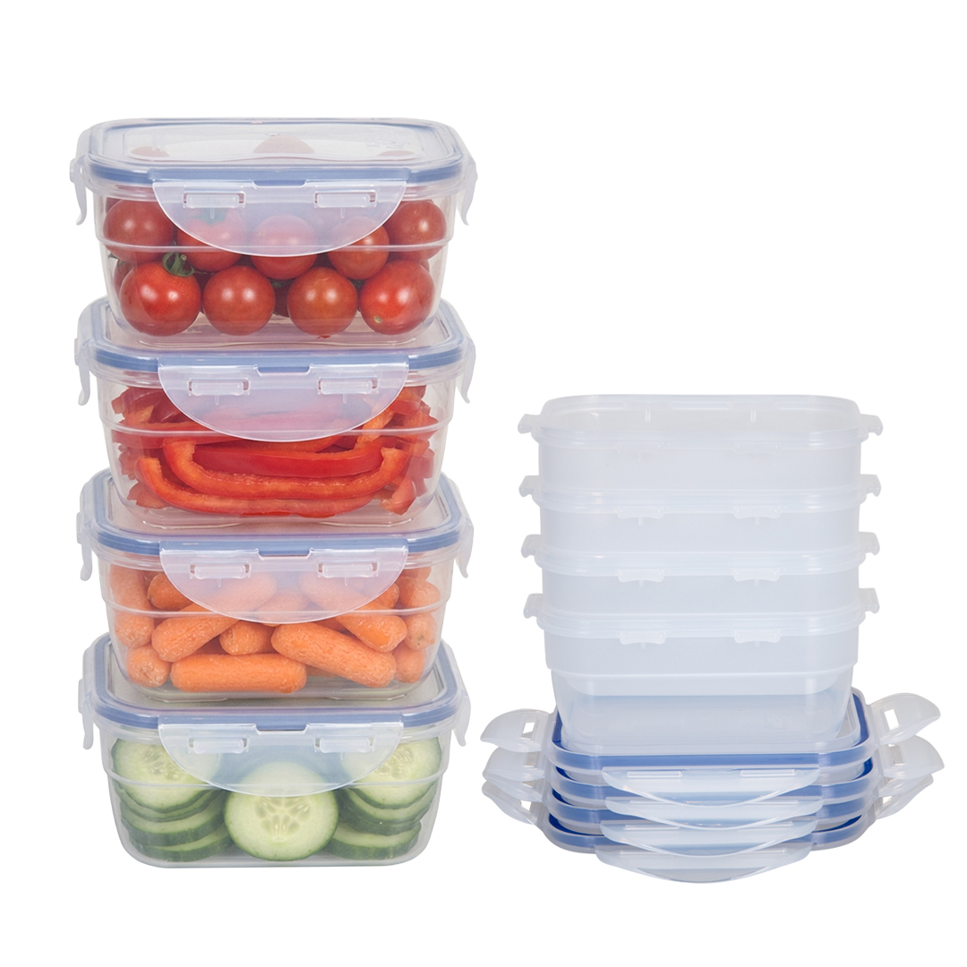 Voordeelverpakking stapelbare vershoudbakjes 550 ml | 4 stuks - Afbeelding 4