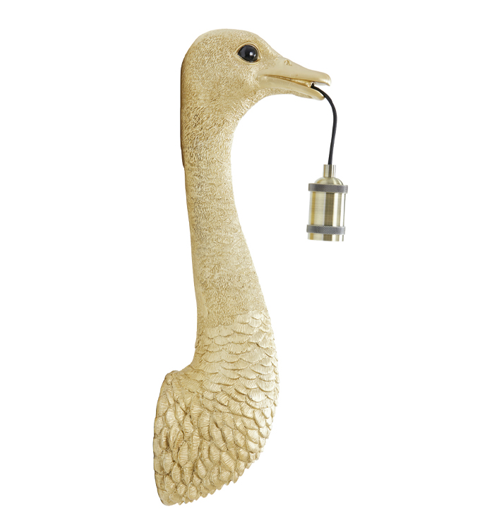 Wandlamp Ostrich goud