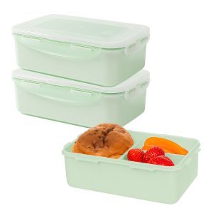 Voordeelverpakking vershoudbakjes 1000 ml met vakjes | 3 stuks